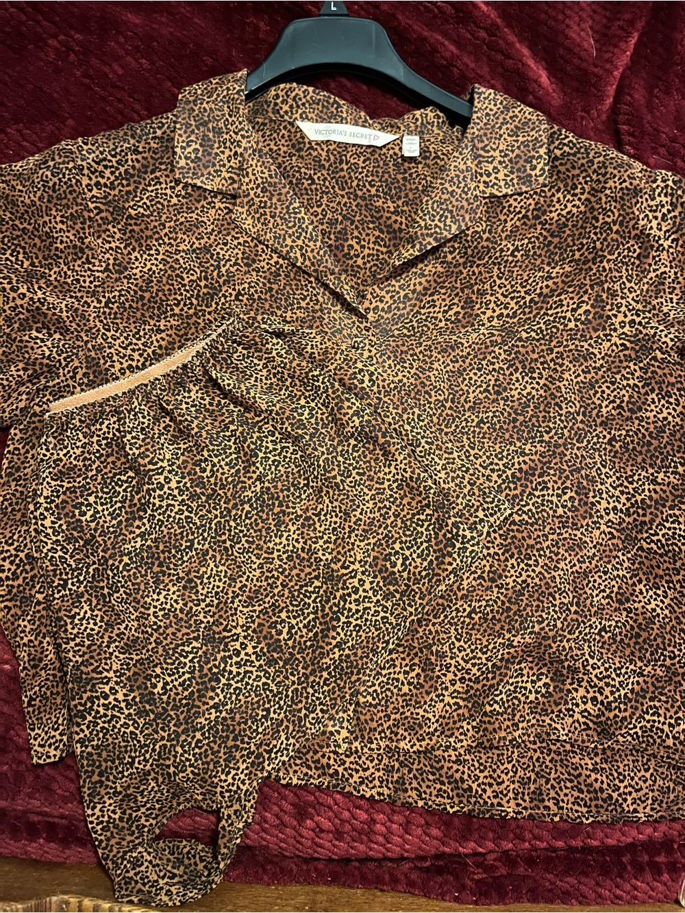 Victoria's Secret Leopard-Print Sleep set in Brown and Black